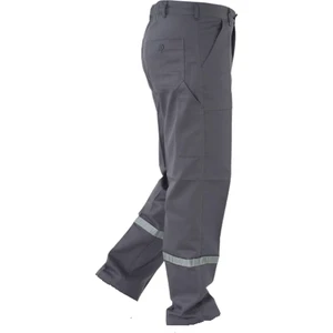 Pantolon 16/12 Gabardin %100 Pamuk Reflektörlü Kargo Cepli Gri Yazlık