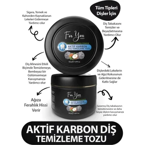 For You Gold Aktif Karbon Diş Temizleme Tozu