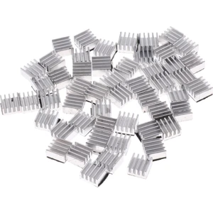 50X Isı Emici Alüminyum Soğutucu Soğutucu Fin Mini Gümüş 8.8 x 8.8 x 5mm (Yurt Dışından)