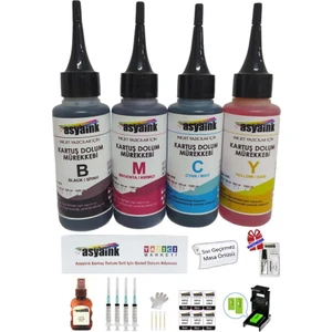 Hp 304 Hp 304XL Uyumlu 4X100ML Muadil Kartuş Dolum Seti