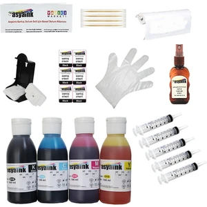 Hp 704 Bk /cl Uyumlu 4X100ML Muadil Kartuş Dolum Seti