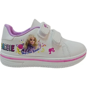 03244 Çocuk Beyaz-Lila Barbie Sneaker Ayakkabı
