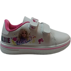 03244 Çocuk Beyaz-Fuşya Barbie Sneaker Ayakkabı