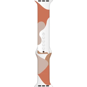 Apple Watch Seri 10 42MM, Seri 9/8/7/6/se/5/4/3 Desenli Silikon Kordon 41MM 40MM 38MM Uyumlu Çöl Kumu-Gri