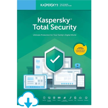 Kaspersky Total Security 2022-2023 1 Kullanıcı 1 Yıl Dijital Lisans Türkçe Virüs