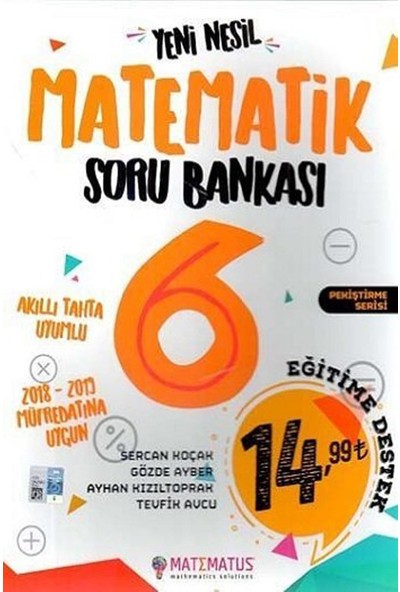 Genel Matematus Yayınları 6. Sınıf Yeni Nesil Matematik Soru Bankası Kmp Klp