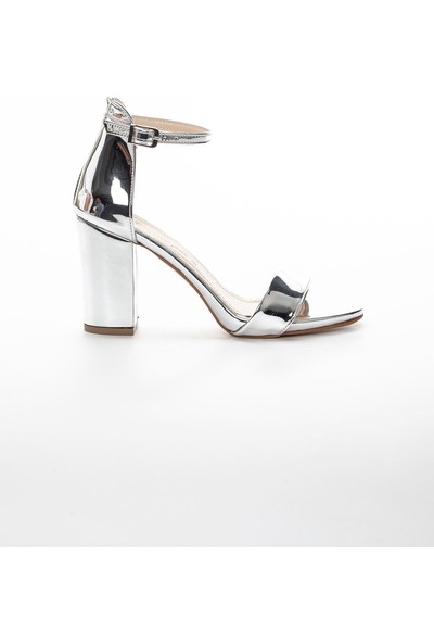 Ayakkabı Frekansı Mero Kadın Topuklu Ayakkabı Gümüş