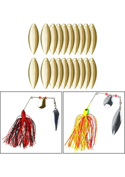 40X Metal Spinner Bıçakları Pürüzsüz Bitirmek Balıkçılık Lure Yapımı Dıy Kiti