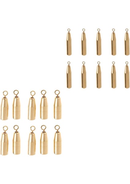 20 Adet Balıkçılık Lavabolar Set Damla Atış Kaydırıcı Ağırlıklar Pirinç Lavan