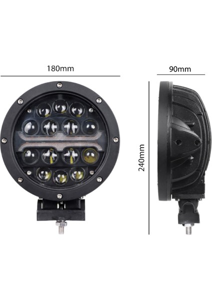 Mixer 60W Drl Motosiklet / Off Road LED Sis Farı Takım indirimleri