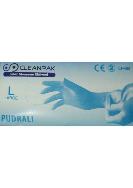 Latex Pudralı Eldiven (Large) Beden 100'LÜ Kutu