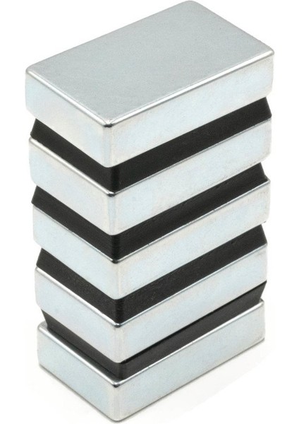 40 x 25 x 10 mm - Neodyum Mıknatıs - 5 Adet