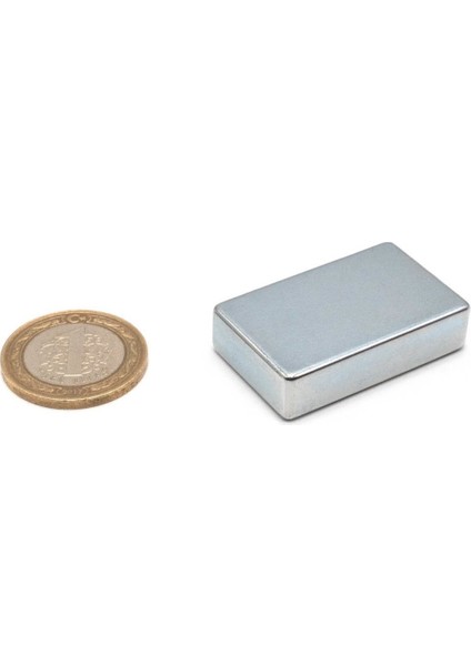 40 x 25 x 10 mm - Neodyum Mıknatıs - 5 Adet