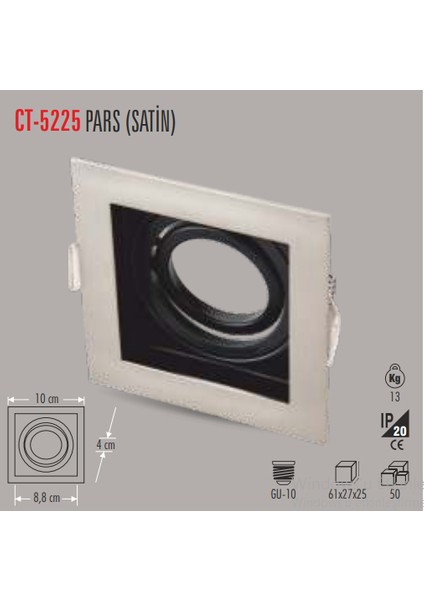 Ct-5225 Pars Kare Satin Spot (Ampulsuz)