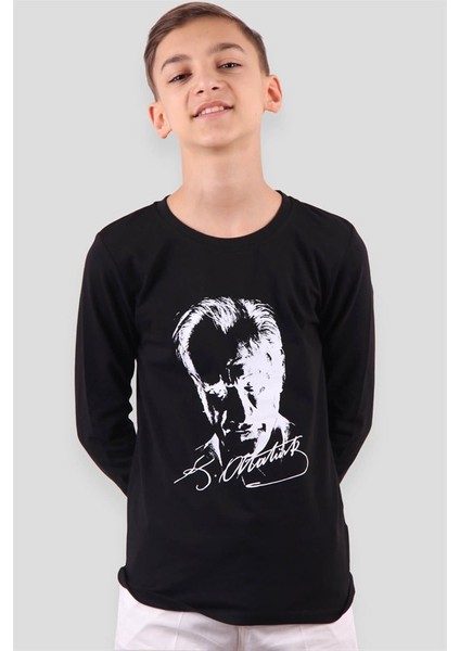 Atatürk Baskılı Uzun Kollu 23 Nisan 19 Mayıs 30 Ağustos 10 Kasım Süper Kalite Çocuk T-Shirt