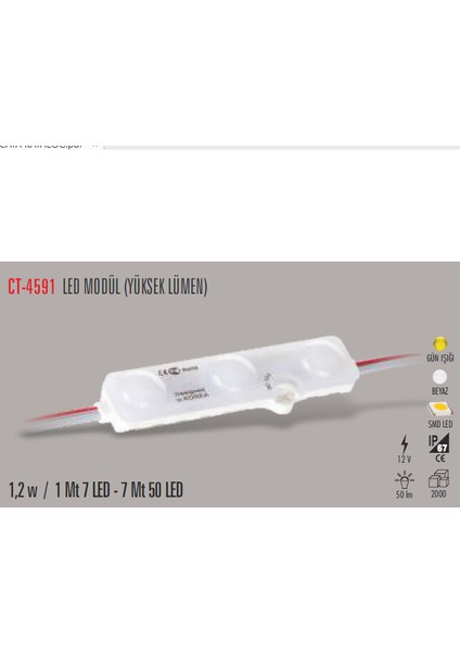 Ct-4591 1,2W Beyaz Modül LED