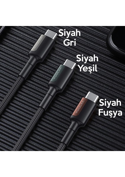 Type C Type-C Pd 60W Qc4.0 Hızlı Şarj ve Data Kablosu 1metre