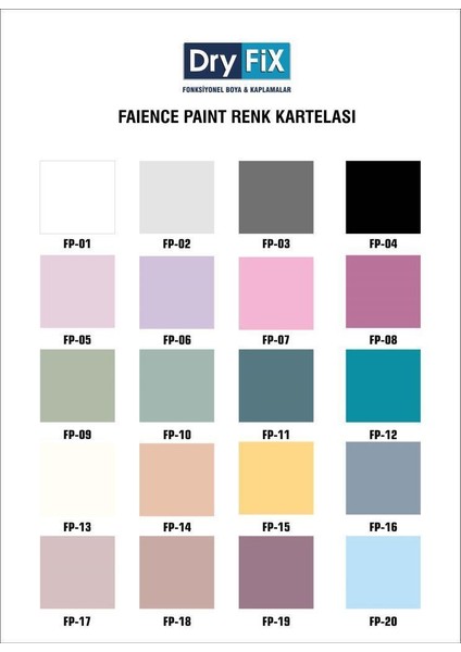 Faience Paint Fayans Boyası 1 Lt