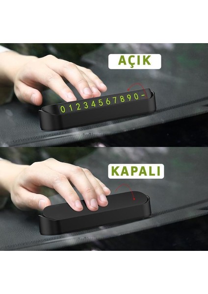 Araç Park Numaratör Aç Kapa Sistemi Fosforlu