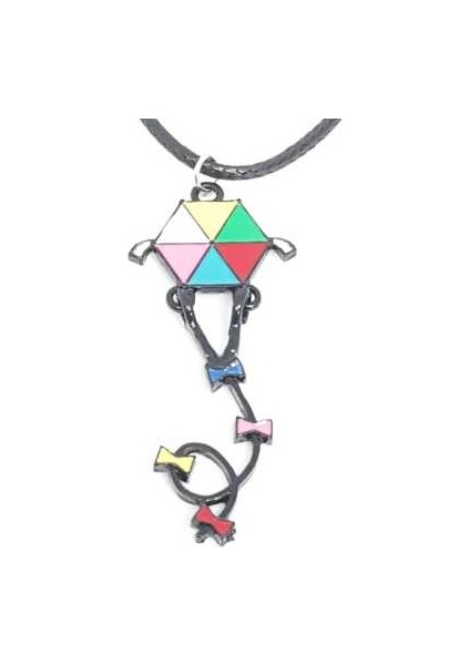 Mineli Rengarenk Kuyruğu Sallantılı Uçurtma Kolye Çocuk Kolye