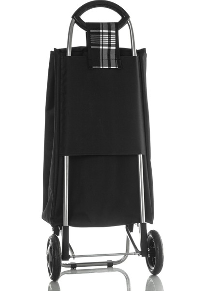 Ekose Pazar Arabası - Büyük Çantalı Ses Çıkarmayan Tekerlekli Pazar Arabası fırsatları