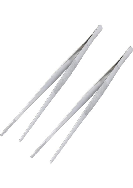 2 Adet 30 cm Servis Maşası, Izgara Cımbızı, Barbekü Sivri Pensesi, Paslanmaz Çelik, Pişirme Cımbızı, Cımbız, Maşa, Ekmek Maşası, Izgara Maşası, Izgara Maşası, Pişirme Servis Için-