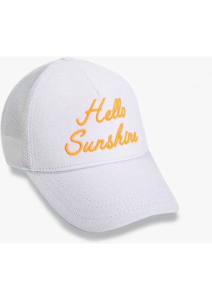 2SAK40021AA Normal Kalıp Beyaz Kadın Şapka