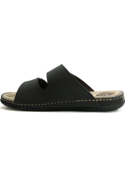 Siyah Tokalı Cırtlı Anatomik Erkek Terlik modelleri