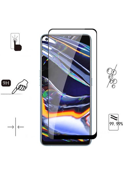 Realme 8 Kenarları Kırılmaya Dayanıklı 5d Cam Ekran Koruyucu