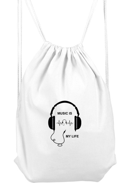 Zeron Tasarım Music Is My Life Spor Sırt Çantası BLL1609