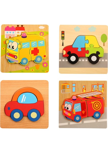 Çok Renkli 3D Bulmaca Yapboz Puzzle Oyuncak Ahşap Oys Okul Öncesi Çocuklar Için B (Yurt Dışından)