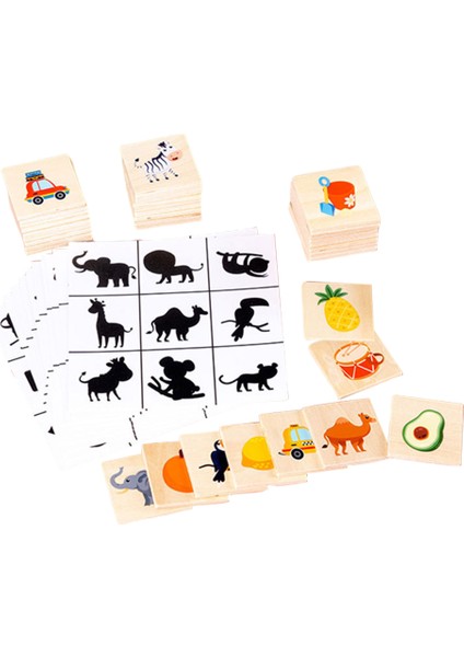 Ahşap Bulmacalar Eğitim Montessori Toddlers Görüntü Oyunu Oyunu Hediye Çocuklar (Yurt Dışından)