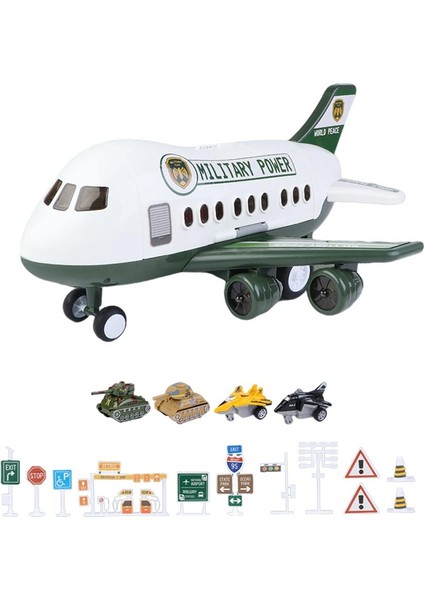 Plastik Helikopto Modeli Fighter Oyuncaklar W / Müzik ve Hikayesi 41X37X20 cm Yeşil E (Yurt Dışından)