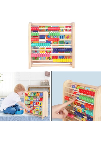 Ahşap Abaküs Sayma Numarası Eğitim Bebek Hediyeleri Flap Hesaplama Için (Yurt Dışından) modelleri