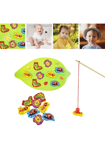 Ahşap Manyetik Balıkçılık Oyunu Bulmaca Kurulu Böcek Böcek Oyunu Oyna Çocuk Böcekler Için Playset (Yurt Dışından) indirimleri