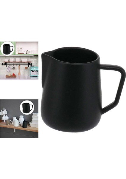Dollhouse Mini Latte Sanat Pot Mobilya Mutfak 1/6 Ölçekli Bebek Dekorasyon Siyah (Yurt Dışından)