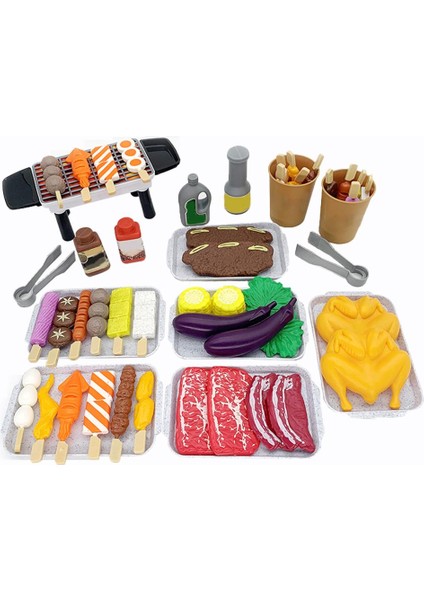 Kamp Şef Backyard Barbekü Playset Pretend Oyna Gıda Rol Oyuncaklar Çocuk Için 55 Adet (Yurt Dışından)