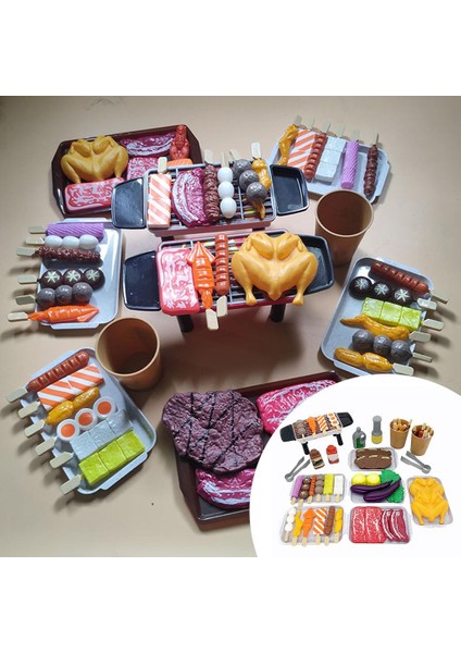Kamp Şef Backyard Barbekü Playset Pretend Oyna Gıda Rol Oyuncaklar Çocuk Için 55 Adet (Yurt Dışından)