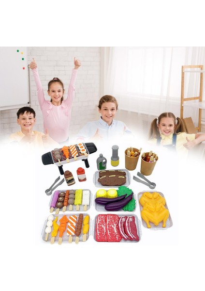Kamp Şef Backyard Barbekü Playset Pretend Oyna Gıda Rol Oyuncaklar Çocuk Için 55 Adet (Yurt Dışından)