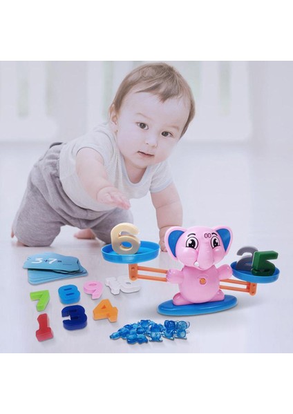 Denge Ölçeği Oyuncak Numaraları Denge Matematik Anaokulu Oyuncak Pembe (Yurt Dışından)