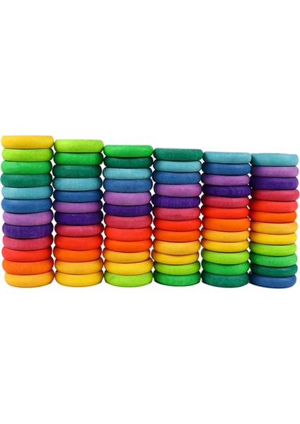 72 / Set Yuvarlak Blokları Yığma Bebek Geliştirme Oyuncak Yürüyor (Yurt Dışından)