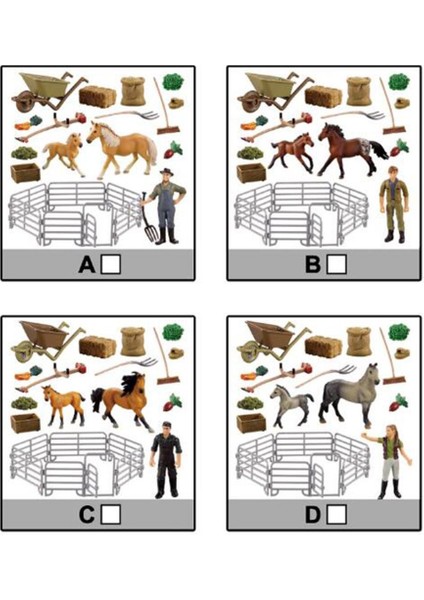 Öğrenme Çocuk Oyuncak Hayvan Rakamlar Mutlu Çiftlik At W / Çit Oyun Seti Oyuncak (Yurt Dışından)