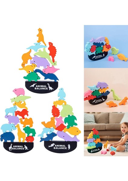 Ahşap Bloklar Denge Oyunu Yaratıcı Montessori Oyuncaklar Bebek Blokları Hediye Hayvan (Yurt Dışından) fiyatları