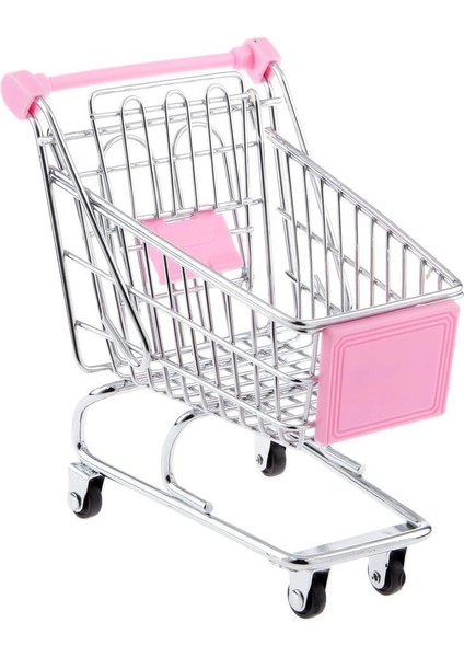 Çocuk Odası Ev Dekor Pretend Mini Alışveriş Sepeti Arabası Oyuncak Hediye Pembe M Pembe Pembe 14.5 x 9.5 x 14 cm (Yurt Dışından)