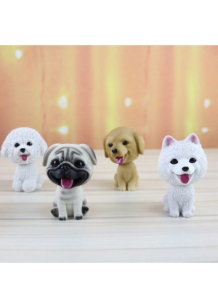 Reçine Bobble Başkanı Dashboard Köpek Schnauzer Çocuklar Oyuncak Ev Araba Dashboard Dekor E (Yurt Dışından)