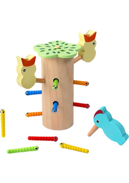 Ahşap Manyetik Ağaçkakan Oyunu Toddler Tatil Hediyeleri Için Ince Motor Becerileri (Yurt Dışından)