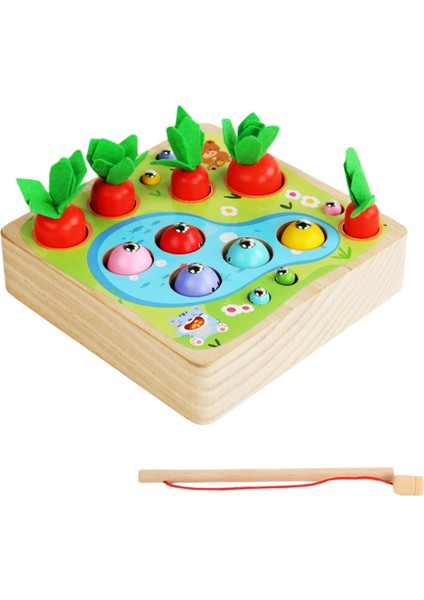 Ahşap Montessori Oyuncak Havuç Hasat Balıkçılık Oyunu Bebekler Için Oyuncaklar Sıralama (Yurt Dışından)