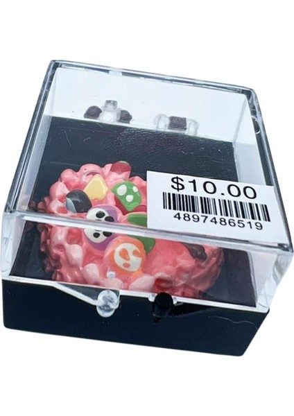 1: 12TH Dollhouse Tatlı Oyun Gıda Ekmek Kek Hamburger Süslemeleri Kutusu Pembe Pasta ile (Yurt Dışından)