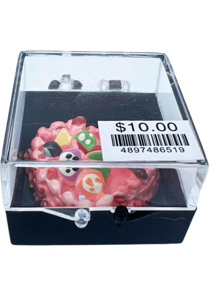 1: 12TH Dollhouse Tatlı Oyun Gıda Ekmek Kek Hamburger Süslemeleri Kutusu Pembe Pasta ile (Yurt Dışından)