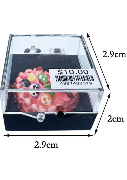 1: 12TH Dollhouse Tatlı Oyun Gıda Ekmek Kek Hamburger Süslemeleri Kutusu Pembe Pasta ile (Yurt Dışından)